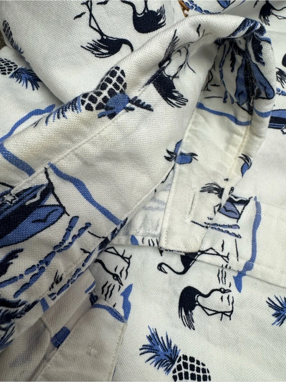 Polo Ralph Lauren Mens Hawaiian Short Sleeve Button Up Shirt Blue White 3XLT